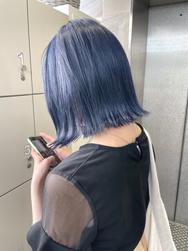 天神美容室 天神美容室×ブリーチ×ブルー