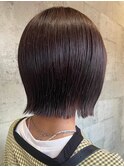 ボブ　ミルクティーベージュ　艶髪　髪質改善カラー　ショート