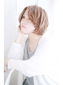 シュシュット(chouchoute) レイヤーカットウェットヘアデザインカラーオリーブベージュ/112