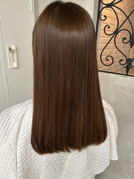 ルノン(LUNON) オレンジブラウンカラー/ストレート/艶髪/ブリーチなし/韓国