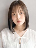 ナチュラルカールセミディ前髪モテ髪こなれヘアイメチェン