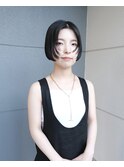 ボブミニボブフェイスレイヤー顔まわりレイヤーコンパクトボブ