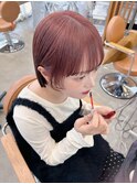チェリーピンク×ミニボブ