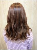 ハイライト＋オレンジベージュカラー【TELA HAIR 東川口】