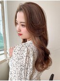 後れ毛が可愛い顔周りレイヤーハイレイヤーロング