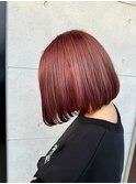 ボルドーピンク＿艶感ストレートボブ＿髪質改善ケア付き__74