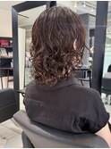 △レイヤーパーマミディアムパーマデジタルパーマココアブラウン