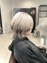 イースブルー 高松店(Y’s Blue)&nbsp;◎お客様スタイル◎ウルフ×裾カラー◎ホワイトベージュ