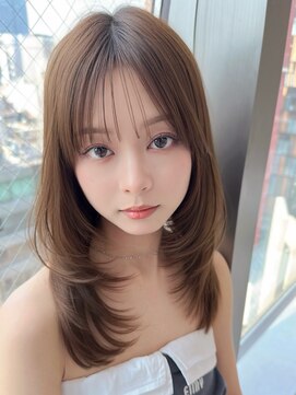 アフロートリノ(AFLOAT Leino) 前髪顔まわり小顔ミディアムレイヤーフェミニンロング