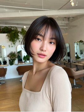 ラファンジュ ヘアー(Rohange hair) レイヤーショート/ヨシンモリ/韓国ヘア/くびれレイヤー/20代