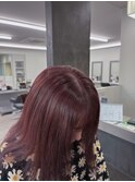 カシスピンク高知美容院オイルカラー