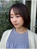 【藤枝】大人可愛いシースルー丸みボブ