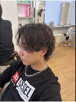 ビカム 名駅EAST(become) 波巻きスパイラルパーマ×大人のメンズウルフ