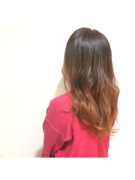 ヘアリゾート サニー(hair resort sunny) ビビッとオレンジのグラデーションカラー