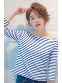 パーソナルカラー×スポンテニアス×ショートボブ×グレージュ