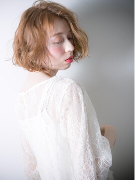 カバーヘア イヴ 戸頭店(COVER HAIR EVE) 無造作カール外国人風アシンメトリー大人ボブw戸頭20代30代40代