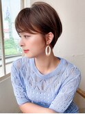 ★小顔レイヤーカットデジタルパーマチェリーブラウン