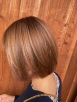 リミックス 飯塚店(Remix)&nbsp;大人ボブ×ハイライトベージュカラー◎20代30代40代50代