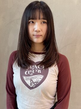 ヨーク(YOKE) 【YOKE】顔まわりレイヤーフェイスレイヤーオリーブグレージュ