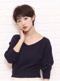 丸みショート　ナチュラルカールでこなれヘア