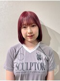 【zest中野/北村星楽】ブリーチで作る艶髪レッドカラー