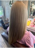 うる艶髪　髪質改善ストレート　カラー