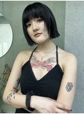 ボブカット、切りっぱなしボブ、顔周りレイヤー