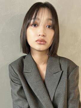 パーク(PARK) 【PARK】切りっぱなしぷつっとボブ×ワンレングレージュ