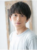 20代30代前髪パーマ重めアッシュブラックスマートマッシュY