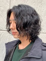 ジーニー 新百合ヶ丘(Genie)&nbsp;ダークアッシュニュアンスパーマ韓国マッシュベリーショート