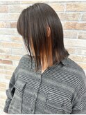 オレンジのイヤリングカラー◎
