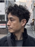 MEN’S HAIR/サーフカール/刈り上げセンターパート/藤沢