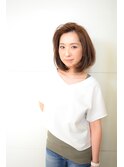30代40代大人エアリーボブタンバルモリ×ブラウンカラー
