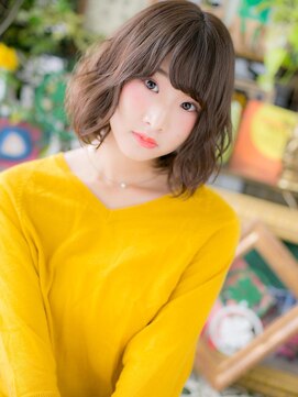 カバーヘア ブリス 上尾西口店(COVER HAIR bliss) *COVER HAIR*斜めバング☆ゆるふわ小顔ボブa