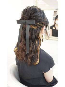 ヘアアンドメイクジップ恵比寿 (Hair&Make ZIP) 波ウェーブハーフアップ ヘアセット