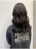 ツヤ髪暗髪ダークトーン なみなみウェーブロング