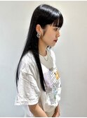 【FOLK】透明感シルバーブラック☆似合わせストレートロング♪
