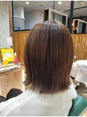 ぱつんとした毛先のラインがとびきりキュート