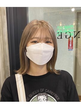 アンジェリカ 難波店(ANGELICA) 【sana】艶ブリーチ　ミルクティーベージュ