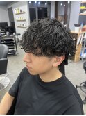 波巻きパーマ