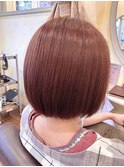 ボブ×ピンクブラウン
