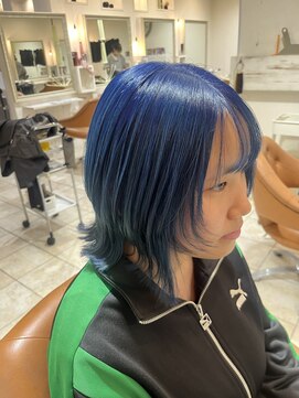 ヘアースペースブルーム リアン 岡町店(HAIR SPACE BLOOM Lien) 【岡町/ウルフカット/ダブルカラー】