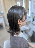 お呼ばれ イベント 推し活 タイトヘア外ハネアレンジ ラメwax