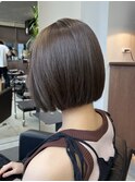栄黒髪垢抜け丸みシルエットボブヘア　イルミナカラー　