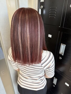 ジェンダーヘア(GENDER hair) " 紅白 " High light Tape Extensions / 拾