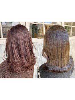 柔らかく流れる顔周りと流行りのレイヤーカットで＜立体感と＆動き＞のある最旬ヘアに！【イルミナカラー】