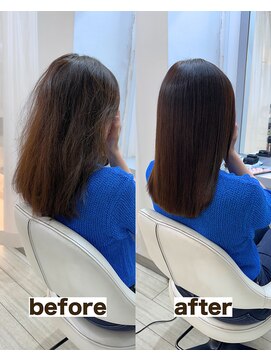 シゲ 自由が丘店(SHIGE) 乾かすだけでまとまる地毛風髪質改善ストレート40代50代縮毛矯正