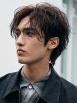 フィフス 渋谷(fifth)&nbsp;渋谷メンズサロンミディアムウルフシャドウパーマセンターパート