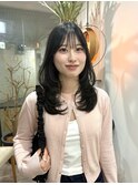 髪質改善暗めグレージュ×綺麗めレイヤースタイル
