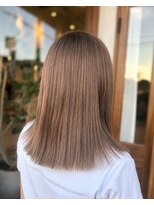 リエットヘアー 西尾市杢左店(Lie-et. hair) 夏に映える透明感。大人のミルクティーベージュで艶髪へ